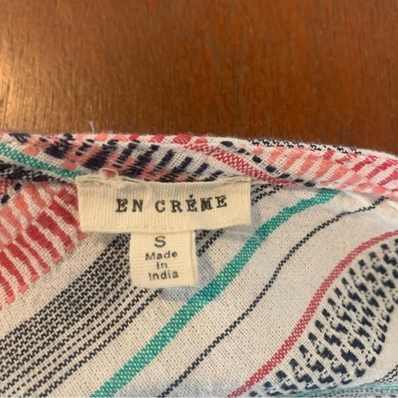 En Crème Boho Striped strappy tank small - Picture 5 of 7